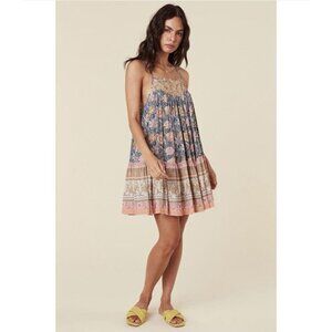 Spell And The Gypsy Mossy Floral Strappy Mini Dress Women’s S READ